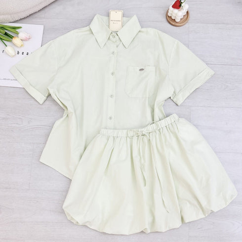 Two Piece Shirt With Skirt